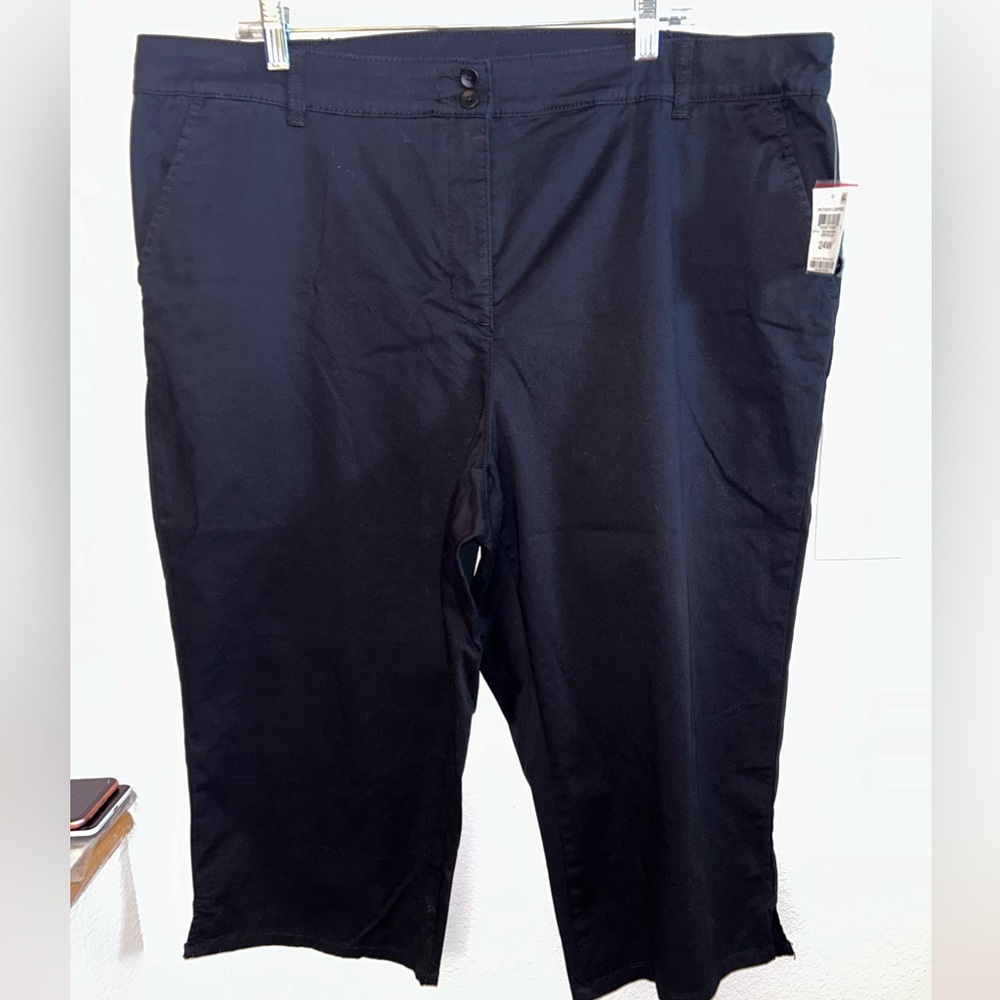 Black Capris Plus Size 24W